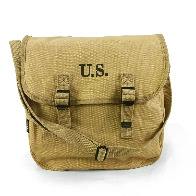 

WW2 Retro Men Shoulder Bag Outdoor Hunting Hiking Camping Canvas Messenger Bag Travel Fitness Gym Backpack Men Sport Training