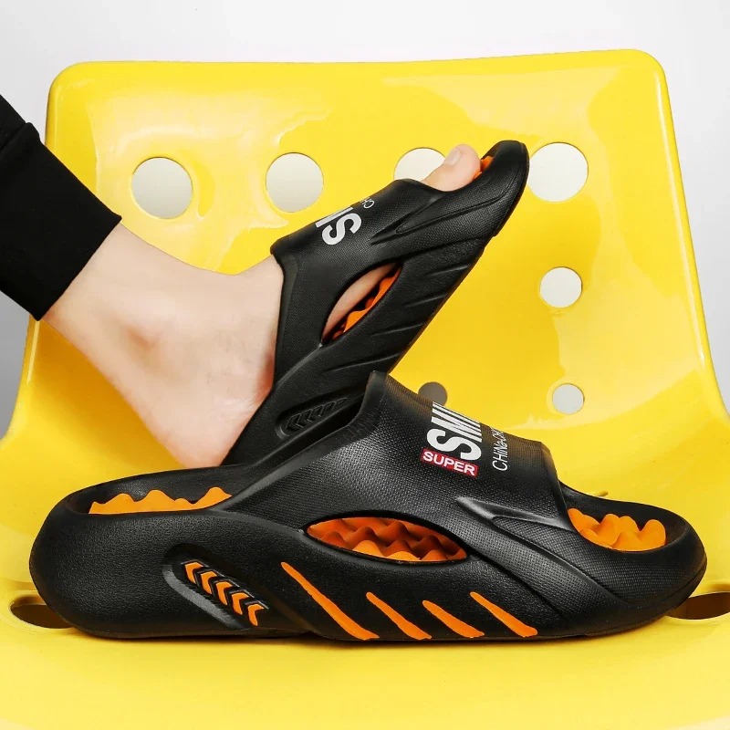 

Мужские массажные тапочки, домашние и уличные сандалии, пляжная повседневная обувь, мужские тапочки на удобной подошве