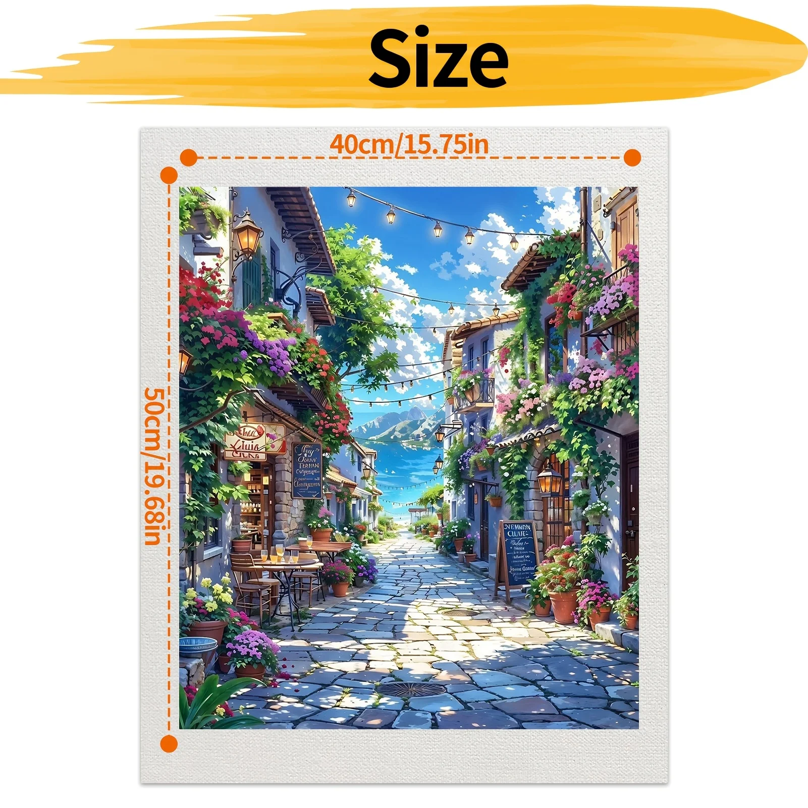 Paint by Numbers Kit for Adults Beginners - 15.75X19.68In/40X50Cm Color Canvas, Easy Alley Acrylic Painting Set - Perfect for