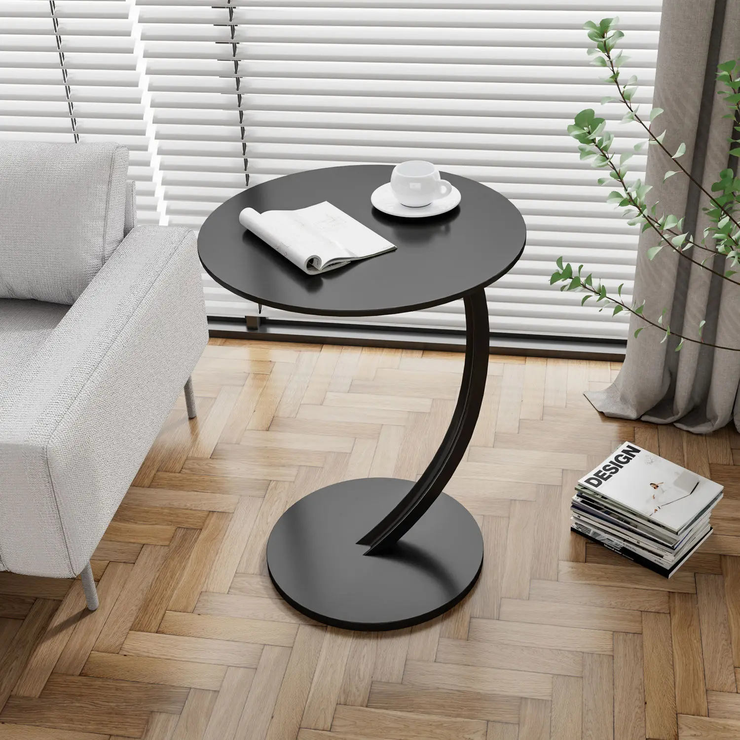 Simple coffee table, mobile small coffee table, household light luxury balcony, leisure table, chair, End Tables