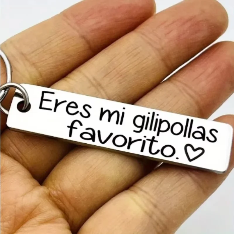 1Pc Spanish Eres Mi Favorito Interesting Key Chain Gift, Suitable for Boyfriend Husband El Esposo El Novio Brothers