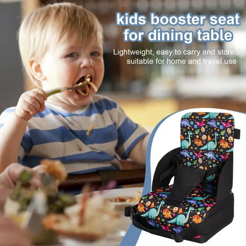 Asiento elevador para silla de cocina, cojín plegable para elevar la altura del asiento, antideslizante, alfombrilla de apoyo para comer en casa para niños