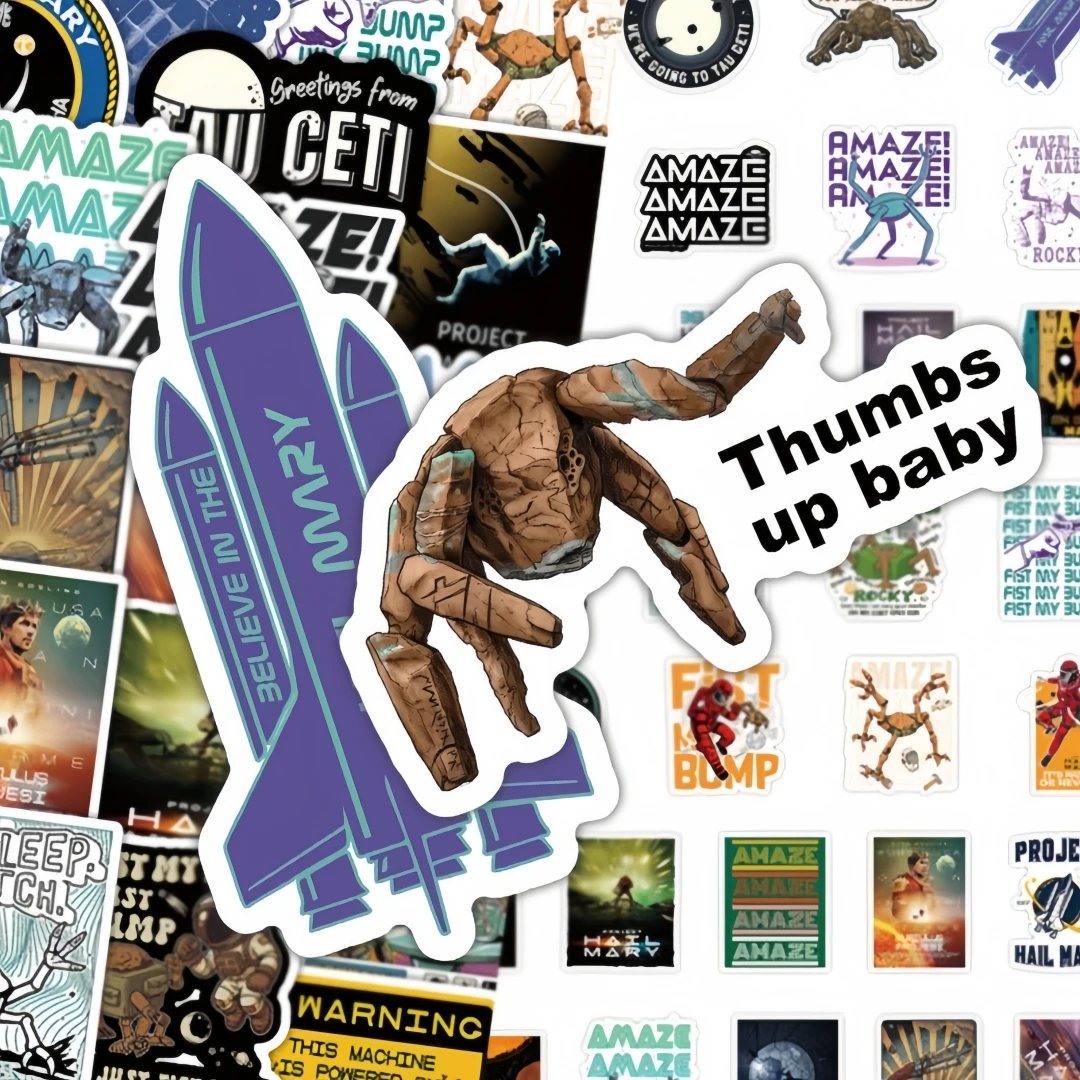 

50/100Pcs Project Hail Mary Stickers Decals For Laptop Scrapbook Luggage Guitar Helmet DIY Graffiti Aesthetic Stickers