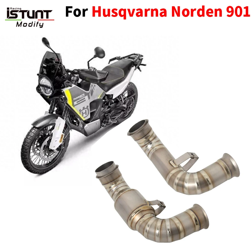 

Slip On For Husqvarna Norden 901 Titanium Alloy Motorcycle Exhaust Escape Moto System Mid Link Pipe Connect Original Muffler