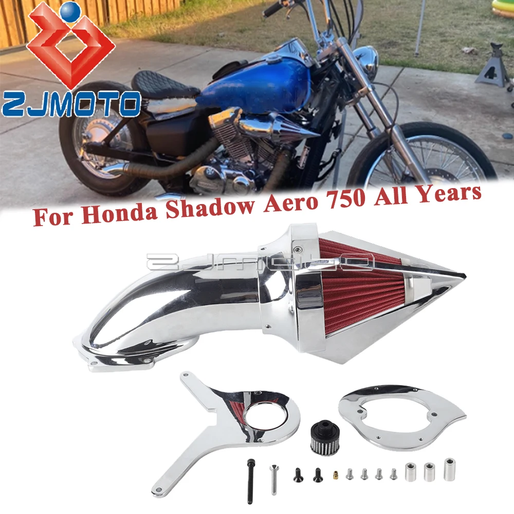 

Billet Aluminum Motorcycle Accessories Washable Air Filter For Honda Shadow Aero 750 Refit Cone Spike Air Intake Cleaner Filters