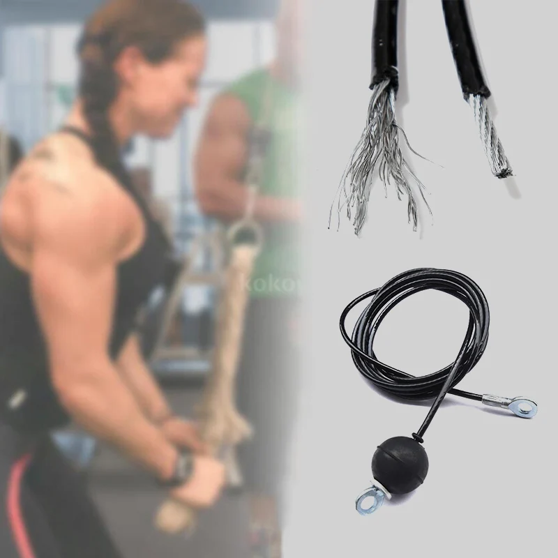 Nieuwe 1.4M/1.8M/2M/2.5M/3M Gym Draadkabel Zware Stalen Wirerope Voor Thuis Kabel Machine Fitness Katrol Accessoires Φ 5Mm Touw