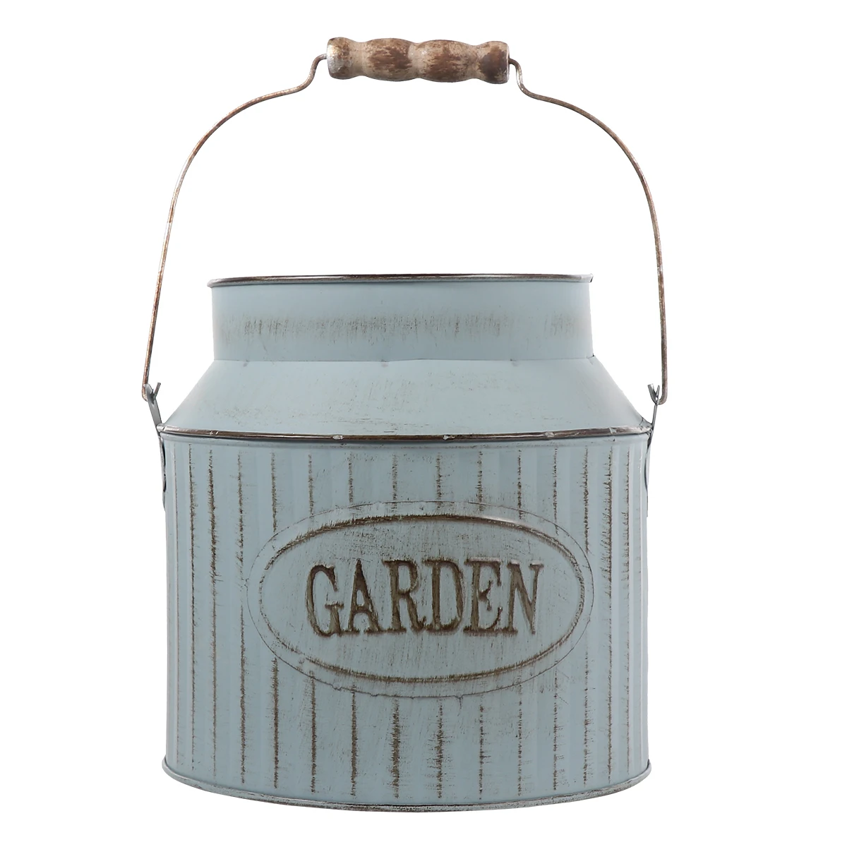 

Vintage Metal Flower Vase Rustic Decorative Iron Pot For Indoor Outdoor Display