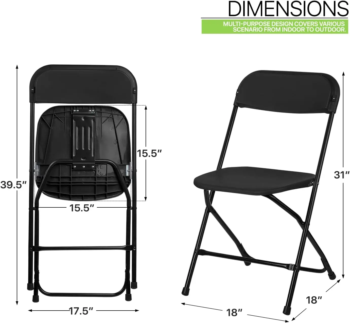 Plastic 10 Pack Foldable Dinning Chairs for Wedding Parties Event Outdoor Indoor Lightweight Chair 330lb Capacity, Red