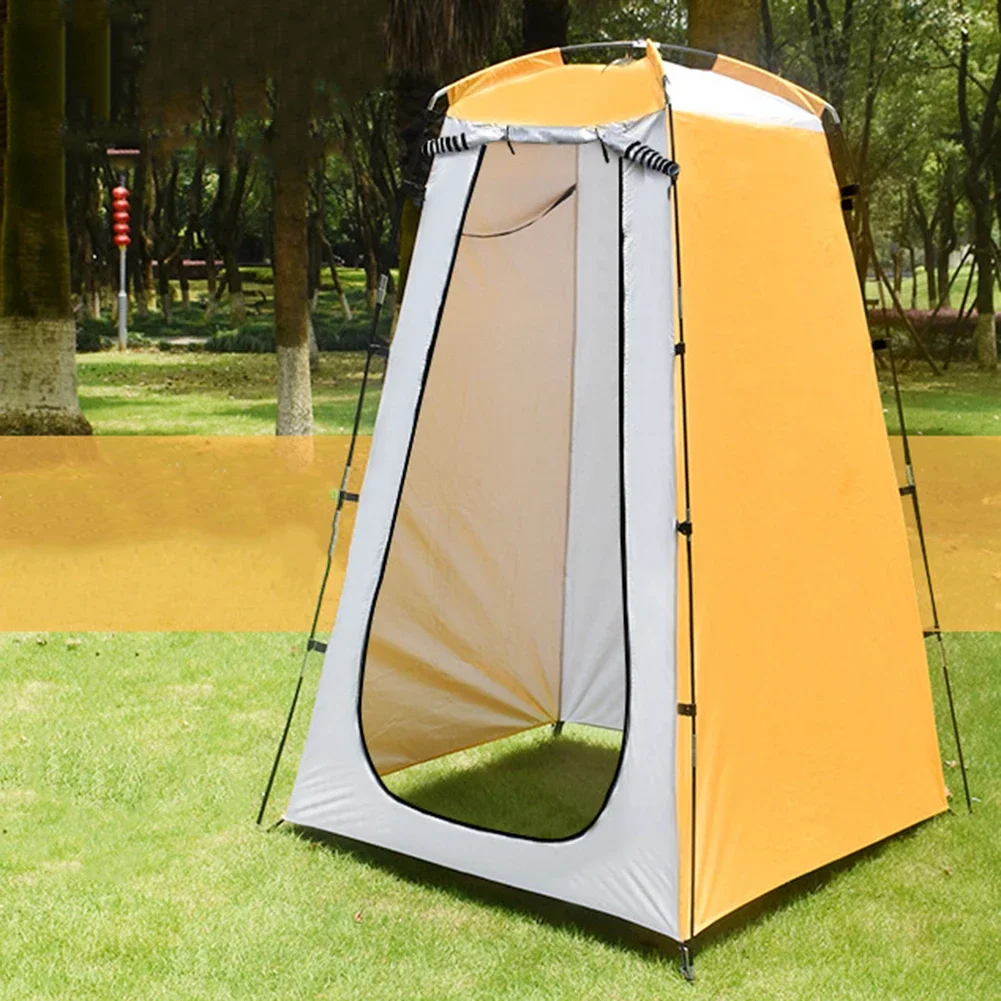 

Portable Outdoor Shower Tent Shelter Camping Beach Privacy Toilet Bathing Tent With 2*Bracket Rod 8*Ground Spikes 4*Wind Ropes