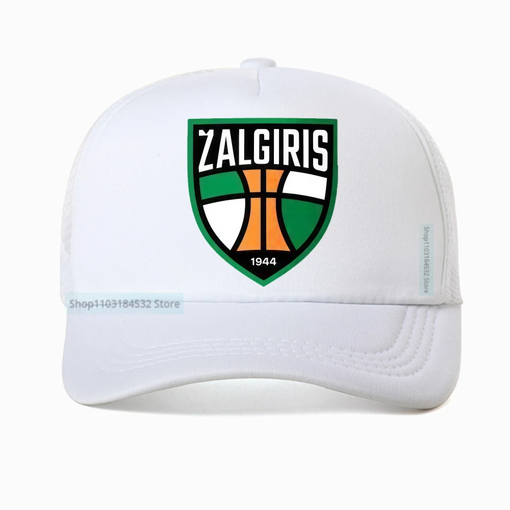 Gorra de béisbol con Logo de baloncesto de ZALGIRIS para hombre, gorras con estampado de equipo deportivo Vintage, gorras de camionero transpirables informales, gorras snapback de malla