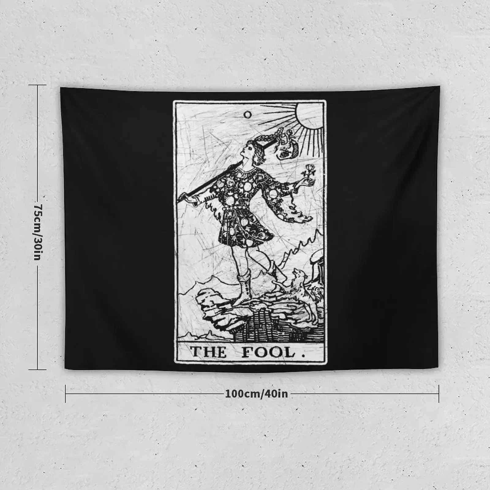 The Fool Tarot Card - Major Arcana - fortune telling - occult Tapestry Home Supplies Bedroom Decor Wall Art Tapestry