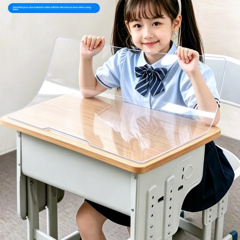 Wholesale school-use transparent desk mat, non-yellowing, eco-friendly crystal board for student desks, specially designed for c