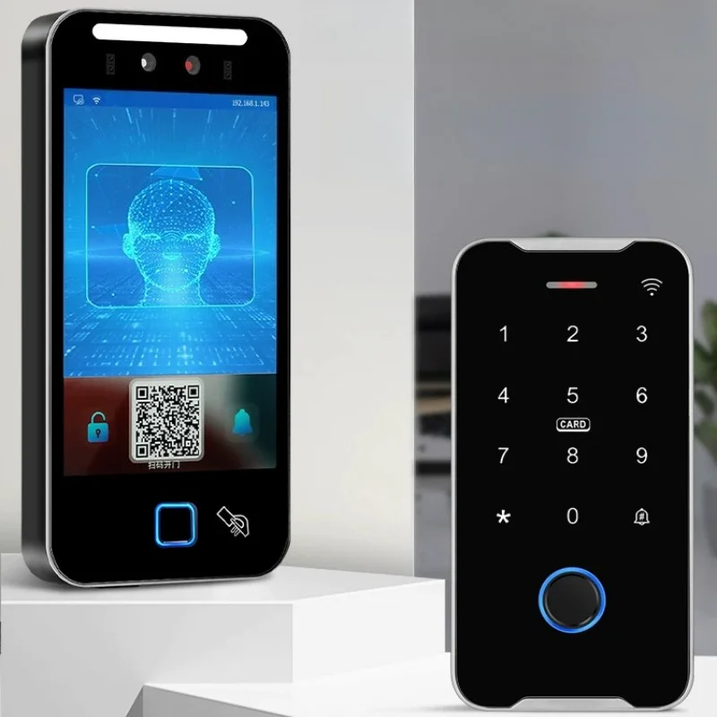 KOB Outdoor Waterproof Fingerprint Access Control Machine Card Swiping Password WiFi Mini Program Facial Recognition System