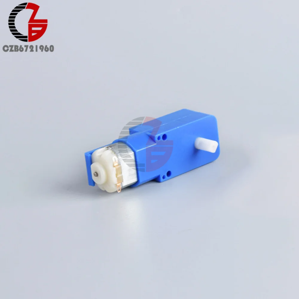 DC 3V-6v 130 RPM Smart Car Micro Reduction Brush Gear Motor Dual Axis Motor Dual Shaft 1:120 Reduction Ratio DIY Toy Car Boat