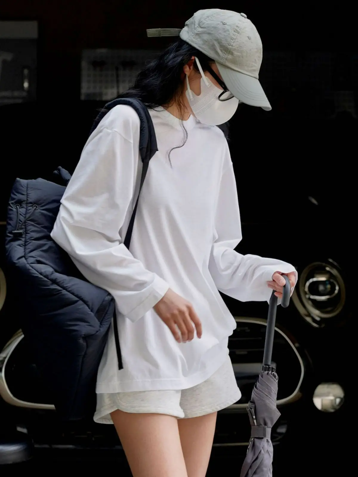 

Silky smoothness Cotton Solid Basic Tshirt O Neck Long Sleeves Women Summer Loose Tee Tops White/Dark Grey/PinkPurple Tee Shirt