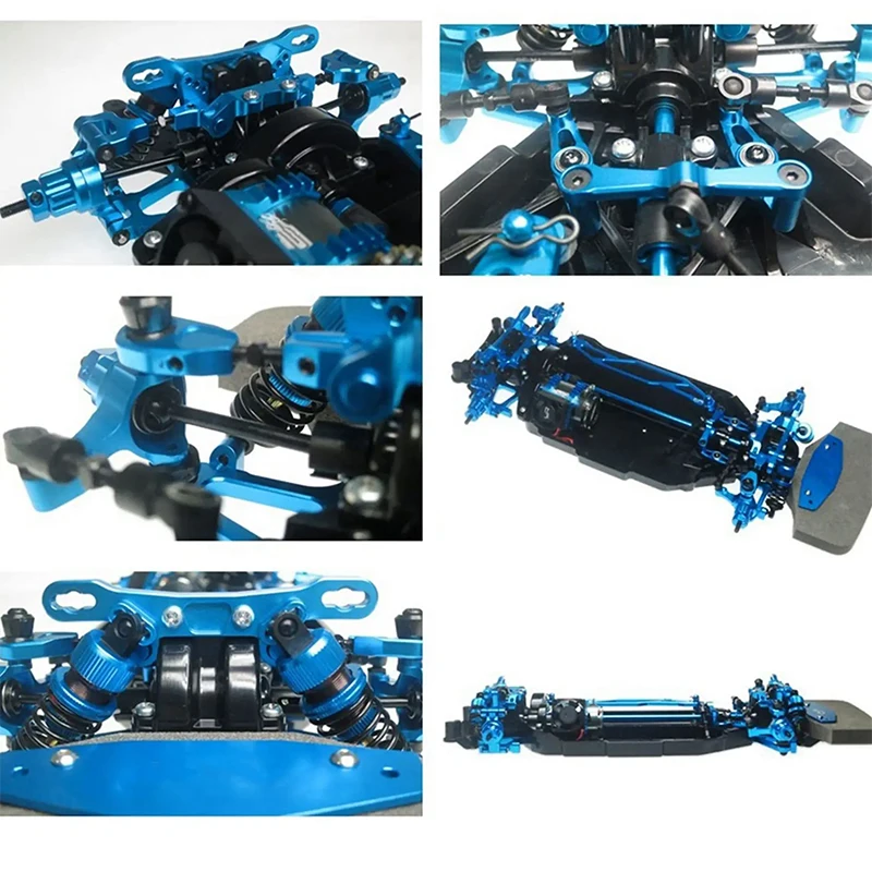 RC Car Metal Modification Accessory Kit Suspension Arms Steering Knuckle Set for Tamiya TT02 TT-02 1/10 RC Car Upgrade Parts