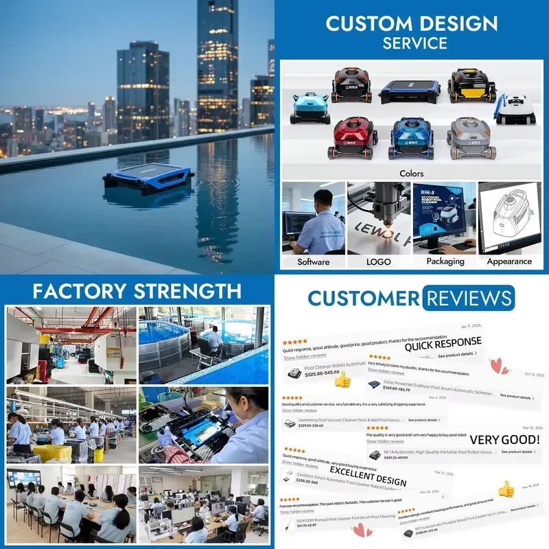 STROVAN Solar Powered High Quality Cleaning Robot Pool Skimmer Automatic Surface Cleaner High Efficiency Leaves Debris