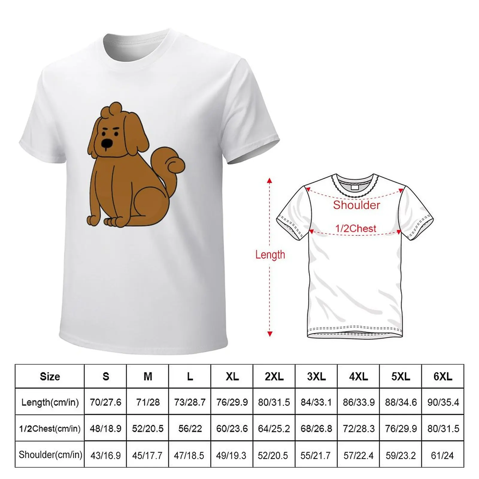 Brown Shih Tzu DOG T-shirt cute tops anime clothes shirts graphic tees funny t shirts for men