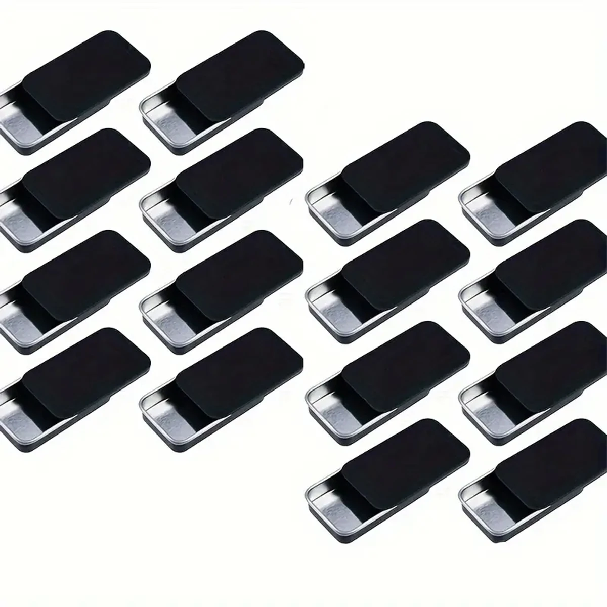Envases pequeños de hojalata con tapa deslizante, envases de almacenamiento de 0,5 OZ para bálsamo labial y Perfume sólido, cajas vacías de Metal para cosméticos, 10 piezas