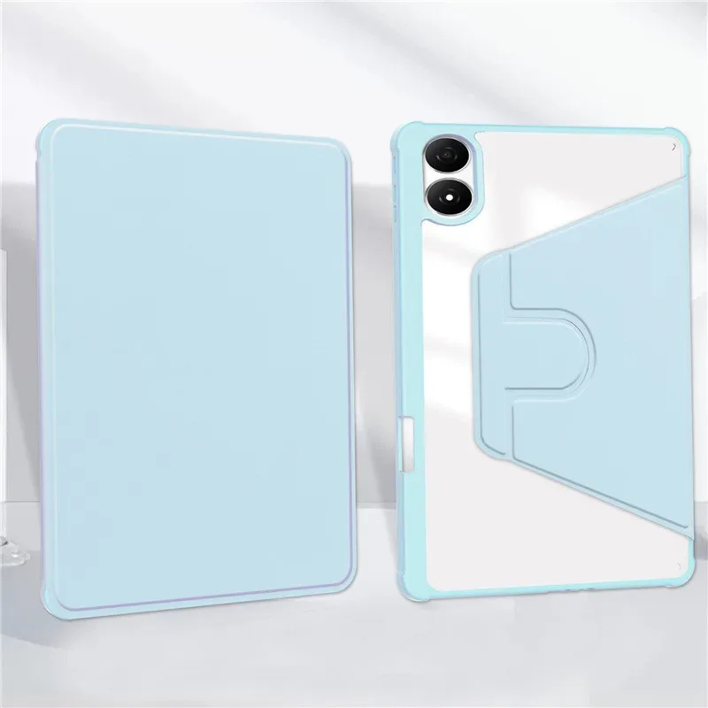 New 360° Rotation Acrylic Hard Tablet Case for Infinix Xpad 20 2025 11Inch Tecno Megapad 11 with Pen Slot Shockproof Smart Cover