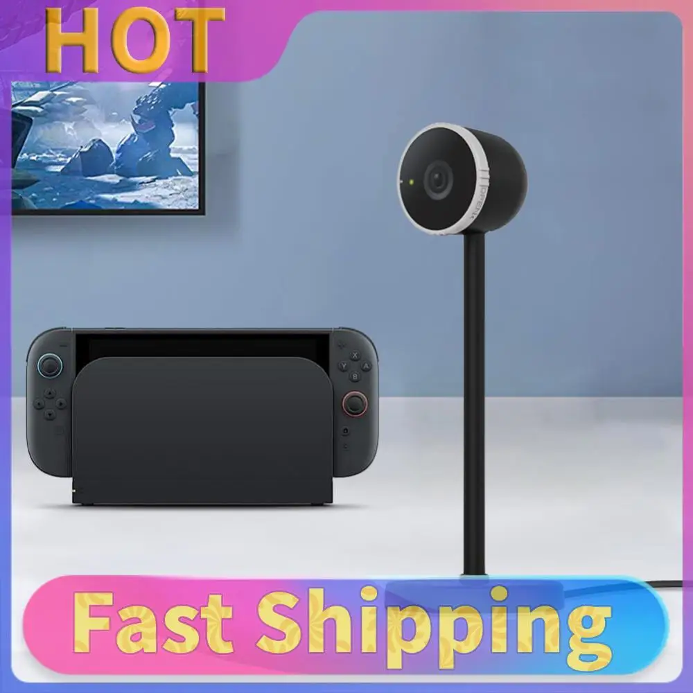 ns2-ビデオチャット用広角カメラ調整可能な高解像度カメラ、放熱穴付きゲームコンソールアクセサリー