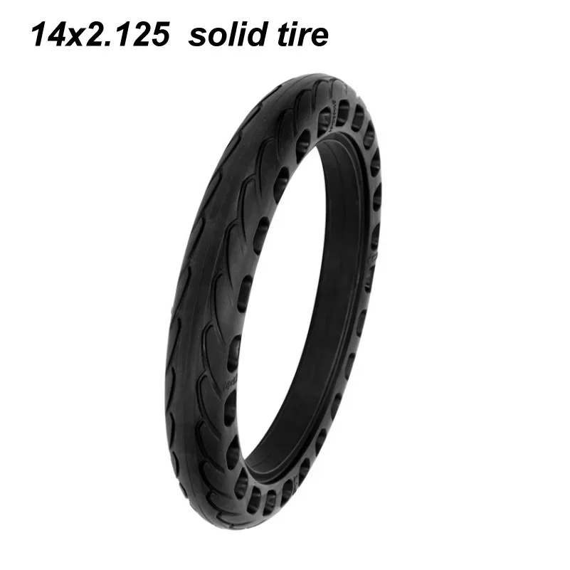 14x2.125 14 inch solid tire rubber Honeycomb Airless Tyre Parts for Foldable Electric Motorcycle e-bike Scooter