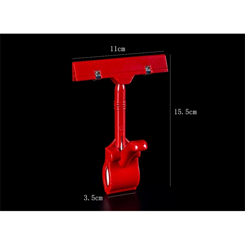 Pop Sign Clip Price Tag Display Clamp Name Card Clip Note Memo Photo Clip Shelf Talker Label Holder Black Promotion Label Clip