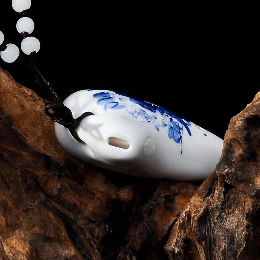 

Ceramic Ocarina Necklace 6-Hole Small Porcelain Portable Beginner Kids Children Instrument 6 Holes Ocarina