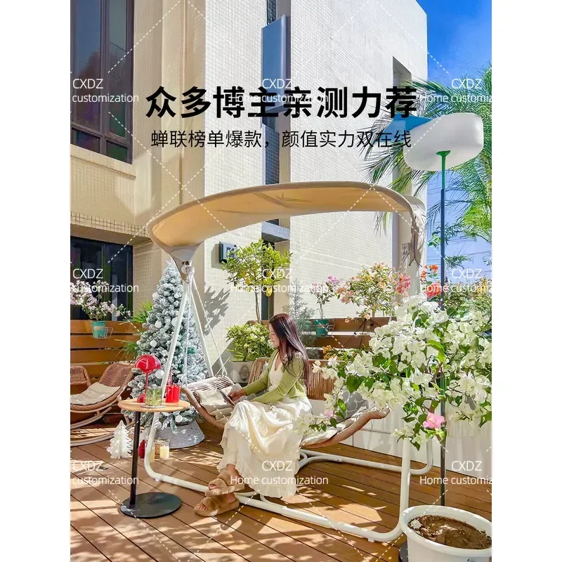 Outdoor Double Garden Hammock Swing Chair for Courtyard Balcony Household Hanging Seat