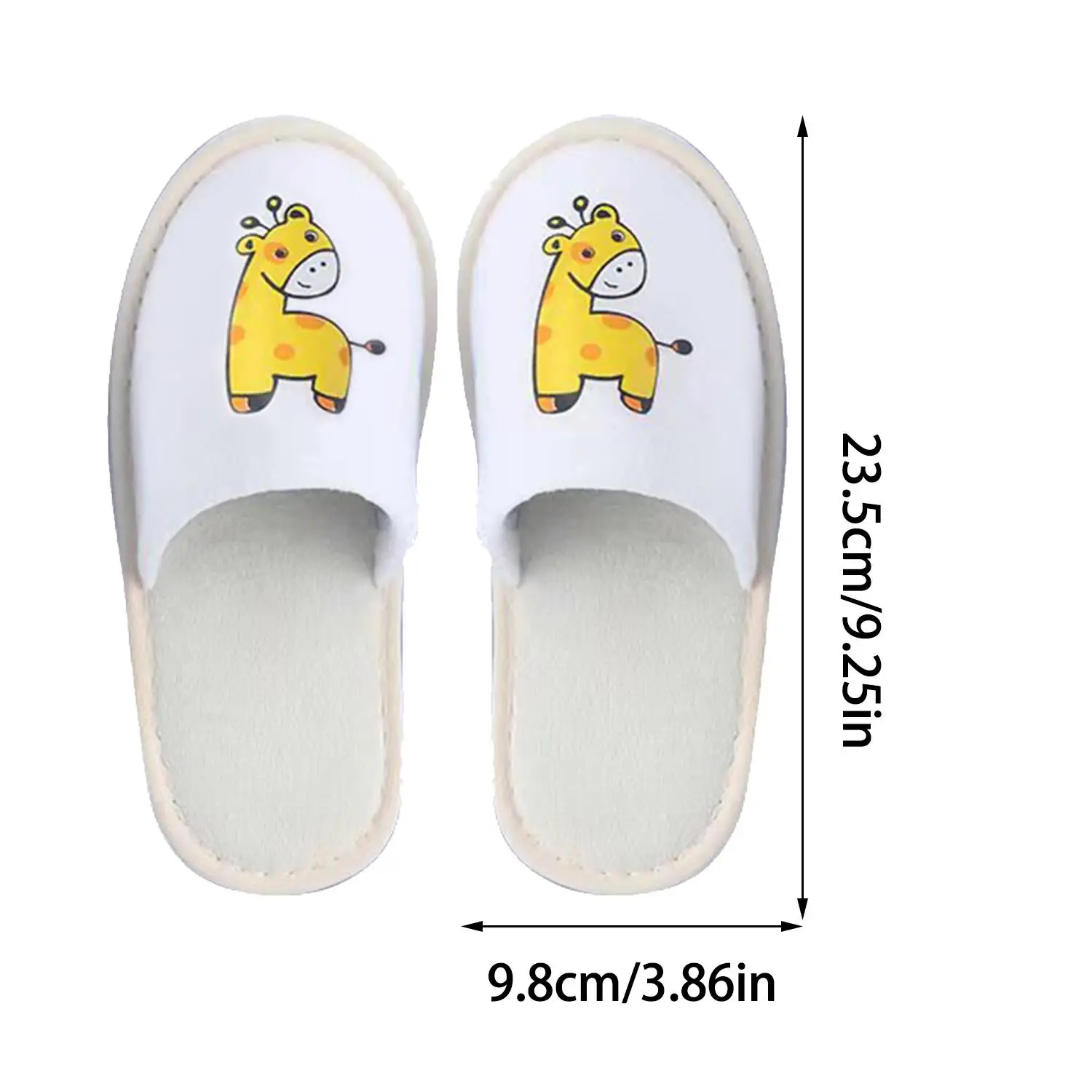 

1Pair Disposable Slippers Hotel Slippers Portable Home Guest Use Flat Travel Non-Slip Comfortable Cartoon Kids for Boys Girls