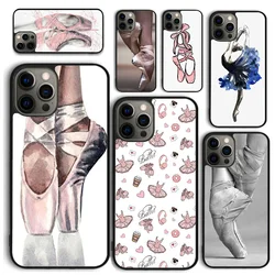 Ballet Ballerina Dance Shoes Phone Case for iPhone 16 15 14 12 13 mini PLUS X XS XR 11 PRO MAX Back Cover Fundas Shell