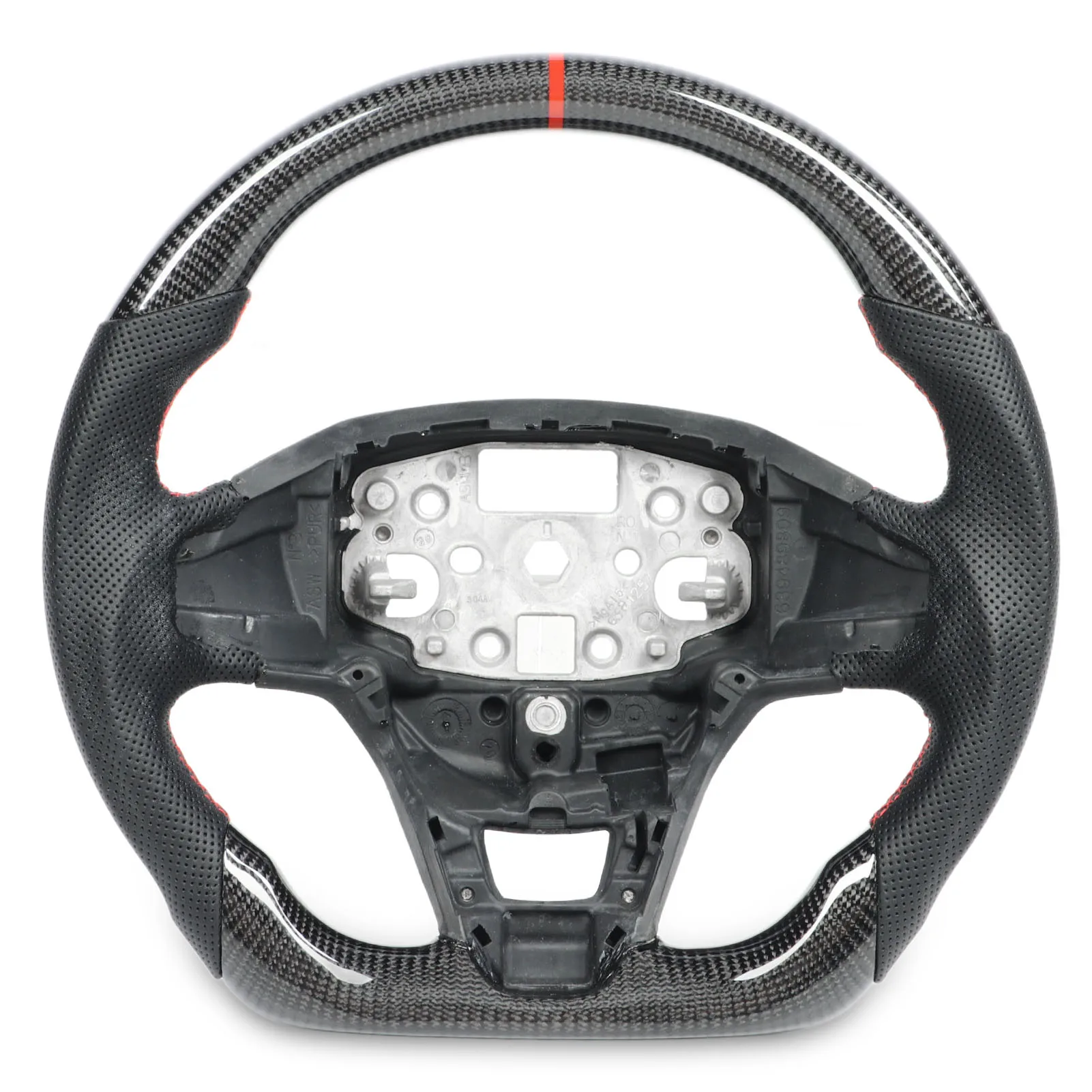 

Carbon Fiber Steering Wheel Perforated Leather Steering Wheel Replacement for Ford Transit Tourneo Custom 2017-2022