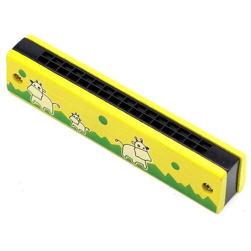 16 Holes Cute Harmonica Musical instrument Montessori Educational Toys Cartoon Pattern Kids Wind Instrument Children Gift Kids