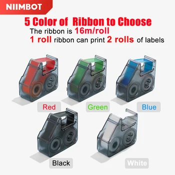 Çok renkli Şerit Baskı Termal Transfer Etiketleri Niimbot B18 Etiket Makinesi Ev Ofis Kablosu için Kendinden yapışkanlı Etiket