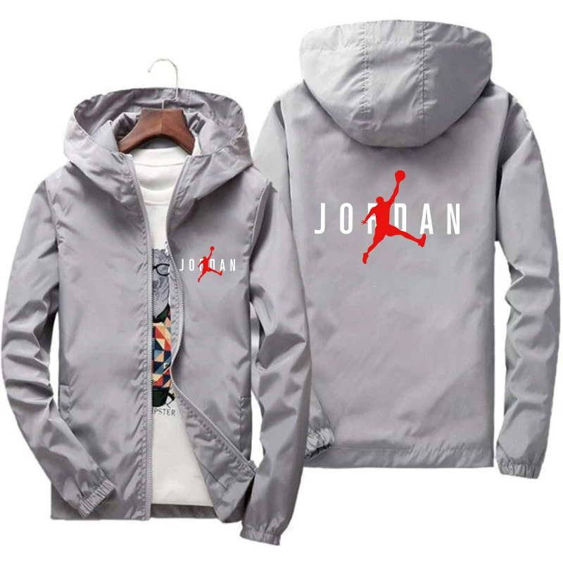 Chaqueta fina con capucha para hombre, chaqueta deportiva a prueba de viento con cremallera, protector solar, moda para exteriores, primavera y otoño, 2024