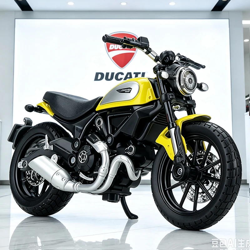 Maisto 1/18 Ducati Scrambler Alloy Motorcycle Model Collection Shork-Absorber Off Road Autocycle Model