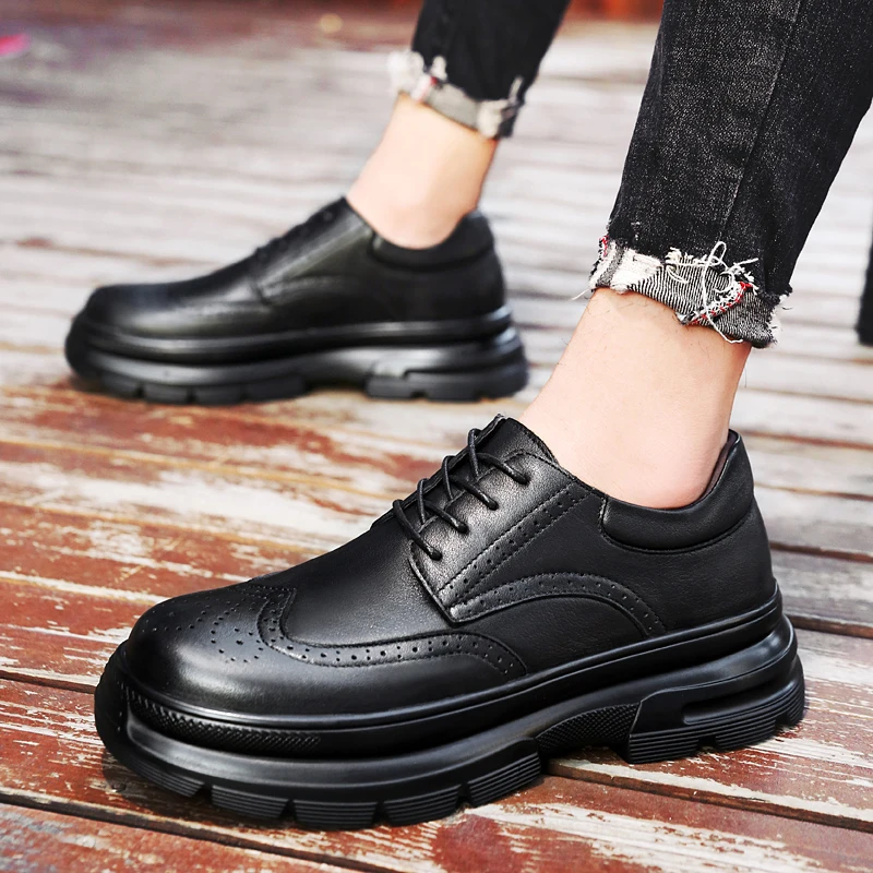 Genuine Leather Men Casual Shoes Man Footwear For Men Designer Shoes Formal Oxford Shoes Top Band Cow Leather Shoe