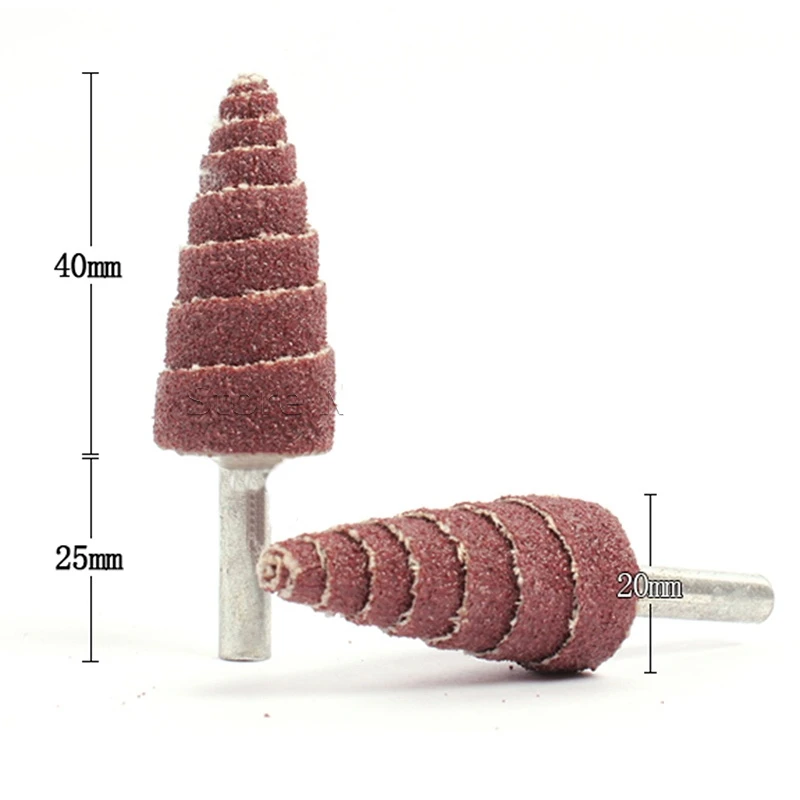 5 Buah 6Mm Shank Grit 80 # Ampelas Gerinda Pengamplasan Kepala Flap Pemoles Roda Cakram Mandrel untuk Alat Bor Mini Rotary