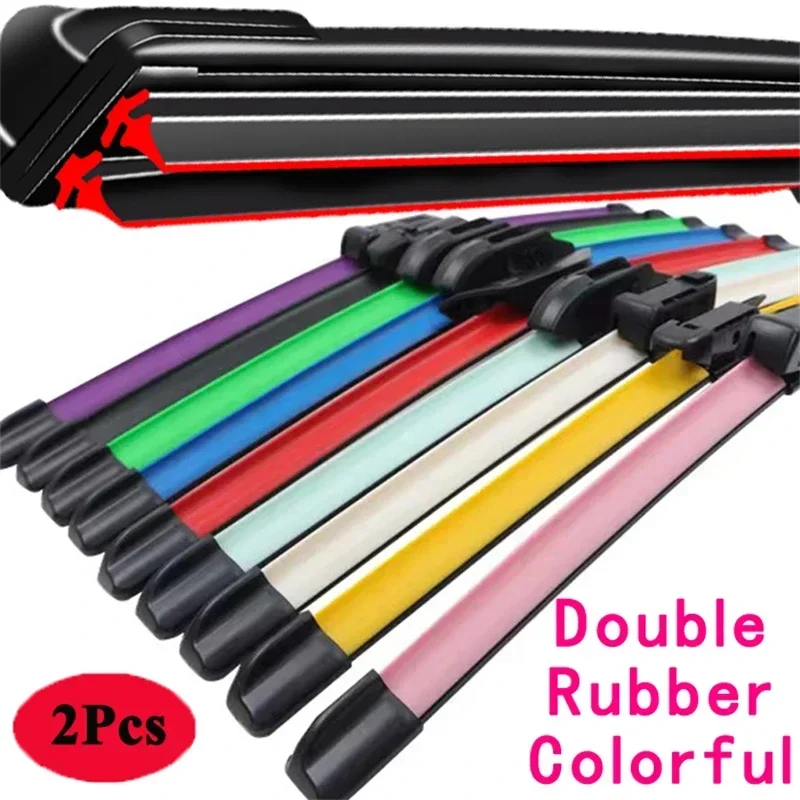 

24" 17" Side pin Double Rubber Car Front Wiper Blades Windshield Windscreen