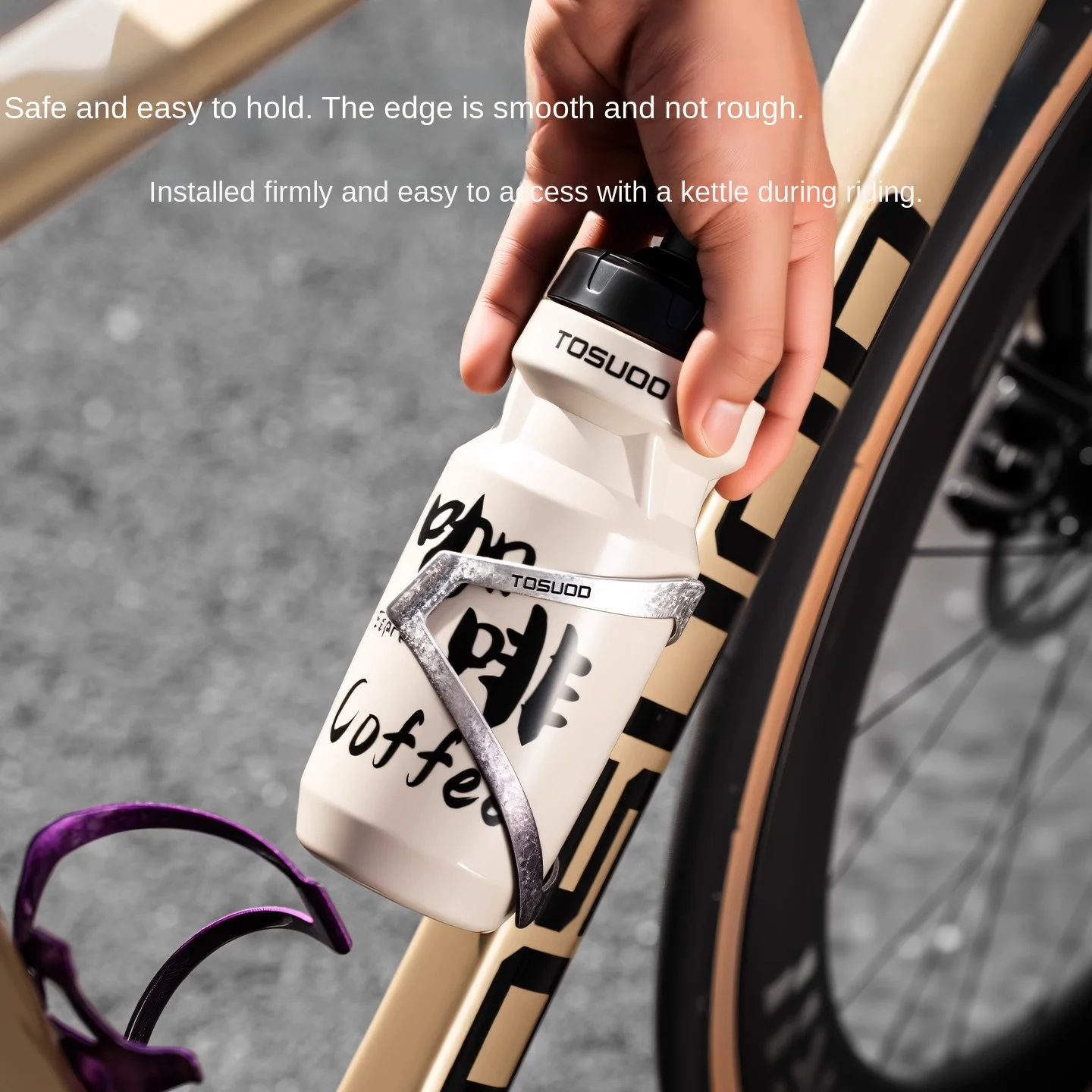 TOSUOD Durable Aluminum Alloy Gradient Kettle Holder, Universal Bicycle Cup Holder, Used for Mountain Road Car Riding Equipment