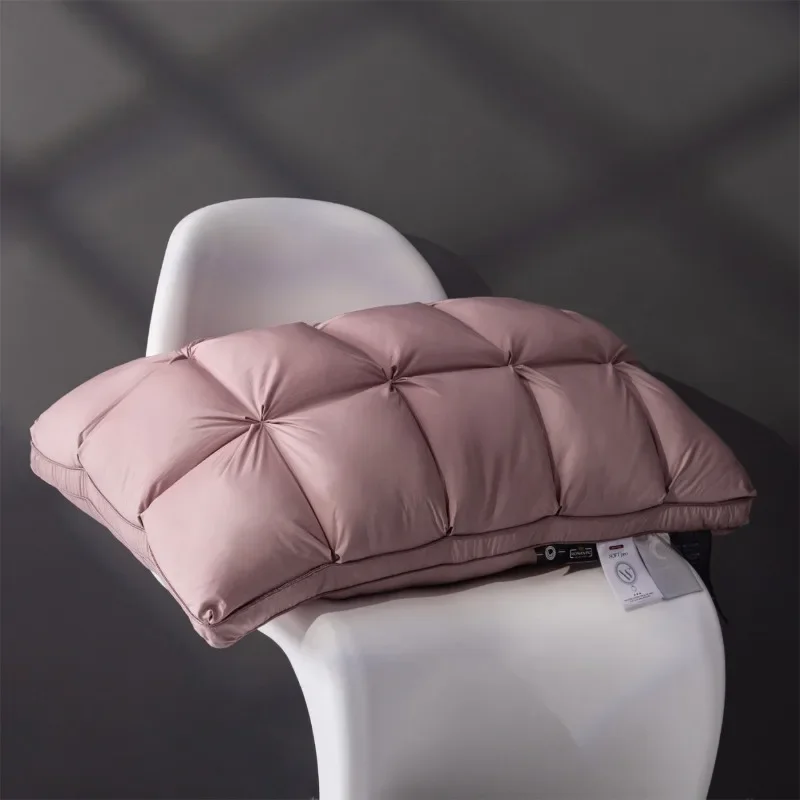 2025 new solid color deep sleep pillow to protect the cervical spine and help sleep, household adult special single pillow