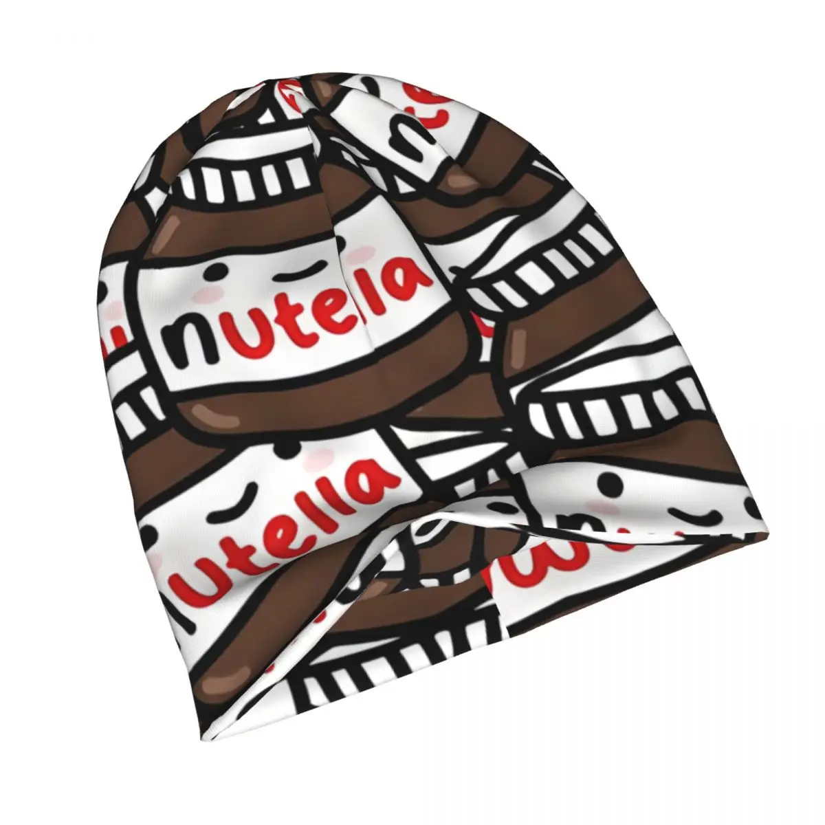 ¡Bonito patrón de Nutella! Funda de Iphone para niños, Jersey fino y cálido, gorras de poliéster para hombre