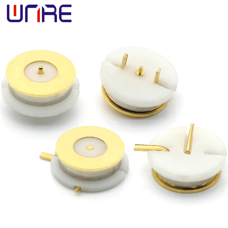 Magnetic Surface Mount Gold-plated Male And Female Head Docking Circular White Pogopin Adsorption Intelligent Lamp Holder Chargi
