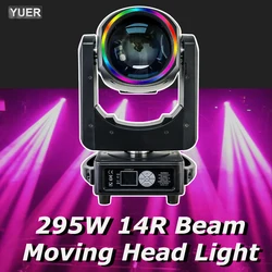YUER With Ring 295W 14R Beam Moving Head Light 48+8 Prism Gobo Zoom Rainbow Effect DMX512 For DJ Disco Xmas Stage Lighting Bar