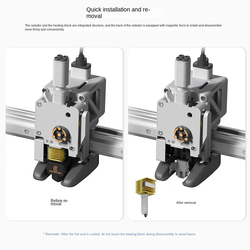 ABDJ-Upgrade For Bambu Lab A1 Hotend A1 Nozzle Assembly Hotend Kit 0.4Mm Replacable Hardened Steel Nozzle 3D Printer Parts