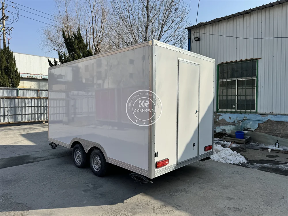 Concession Mobile Food Trucks, Kiosque, Crème glacée, Remorques de restauration rapide, Chariot de camionnette à pizza, Entièrement équipé à vendre