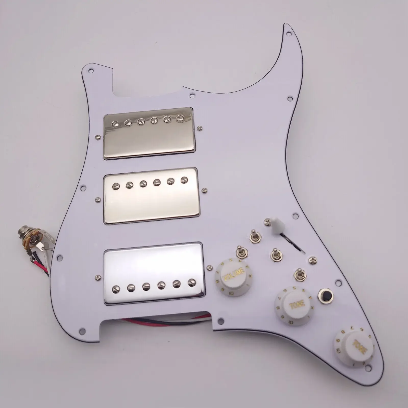 Prewired Loaded Pickguard HHH Ainico 5 Humbucker Pickups Set for ST Guitar Electric Guitars Replacement Parts