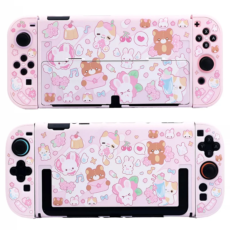 Sakura Bear Protective Case for Nintendo Switch 2/OLED Split