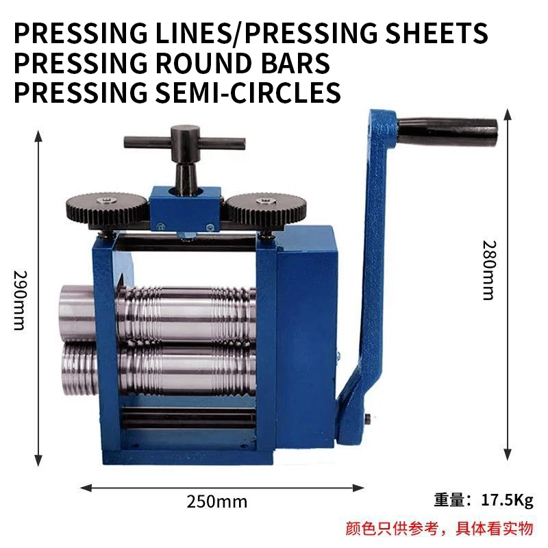 Jewelry Rolling Mill Machine 3-in-1 Multi-function Rolling Mill for Metal Jewelry Making Sheet Square Wire Hand-operated tablet