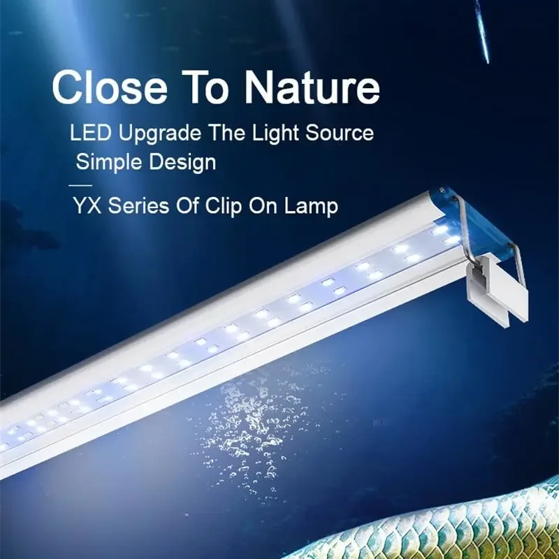 

Extensible Waterproof Clip on Lamp For Fish Tank Super Slim LED Aquarium Lighting Aquatic Plant Light